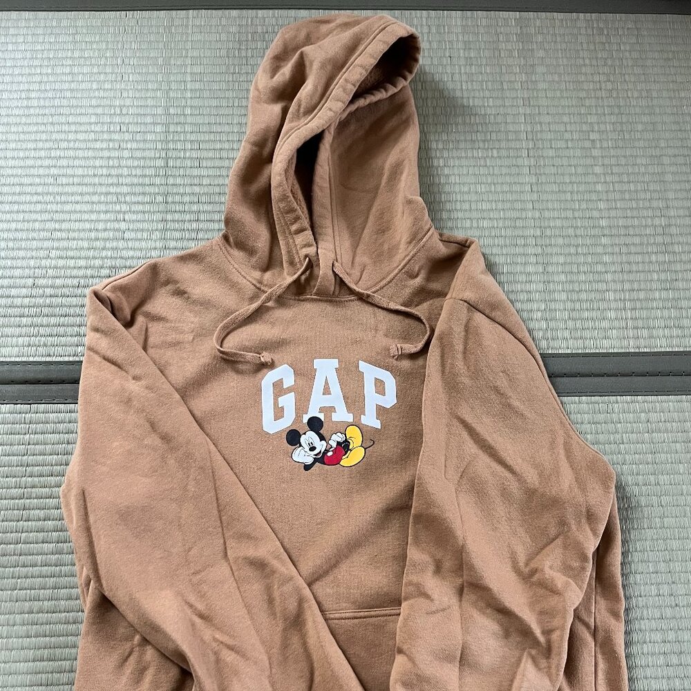 🧸 GAP x Disney Mickey Mouse Hoodie - Tan Brown (L)